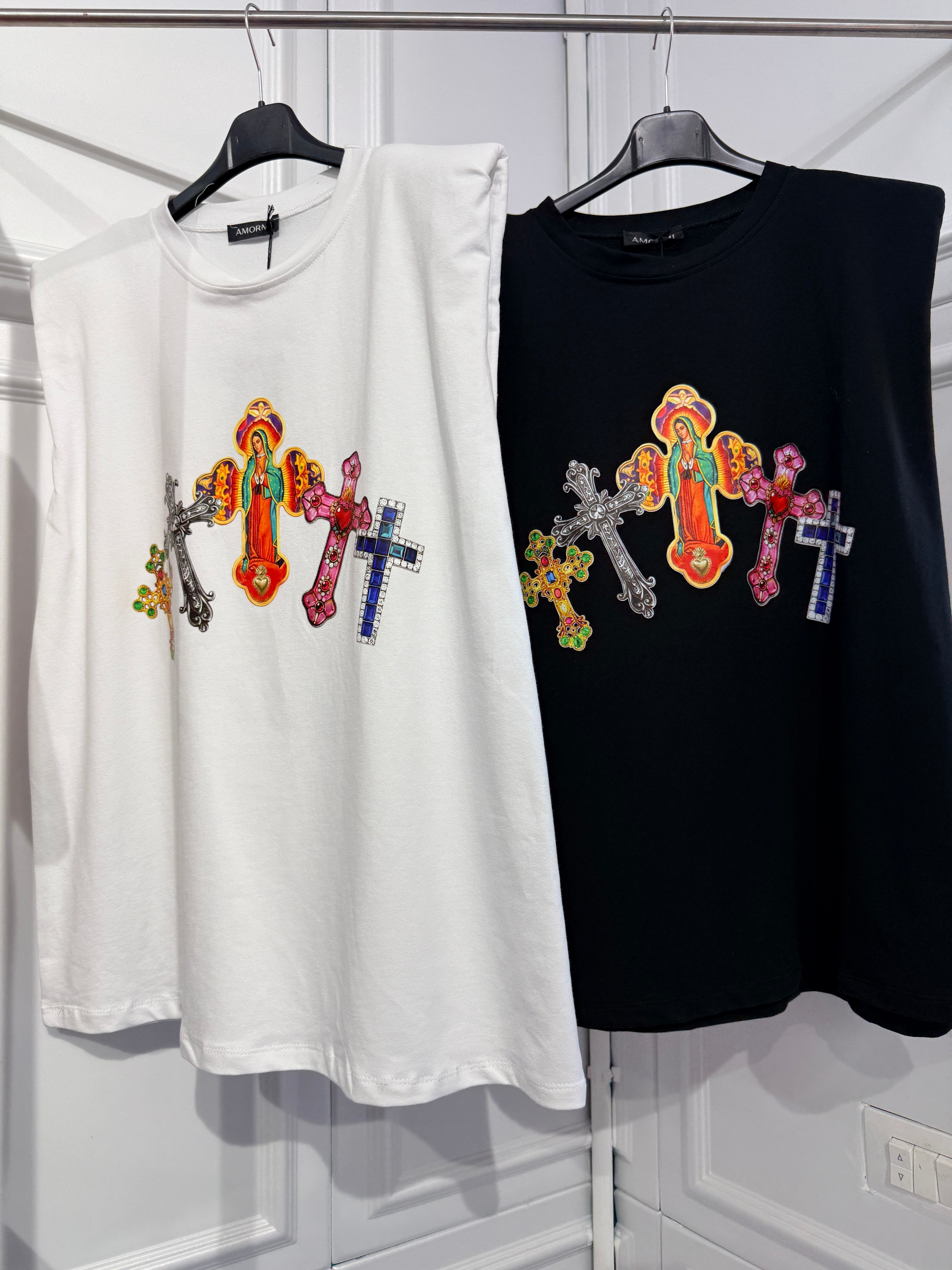 Maglia Smanicata con Stampa Iconica - Taglia Unica