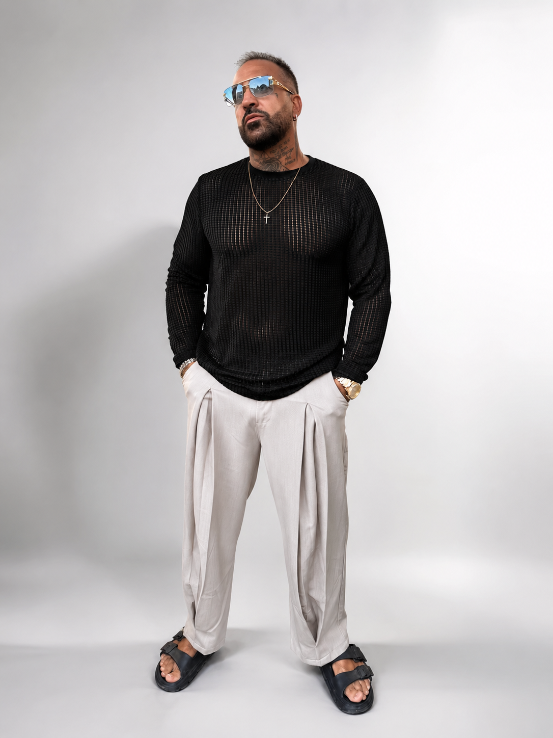 Maglia a Rete Unisex – Nera