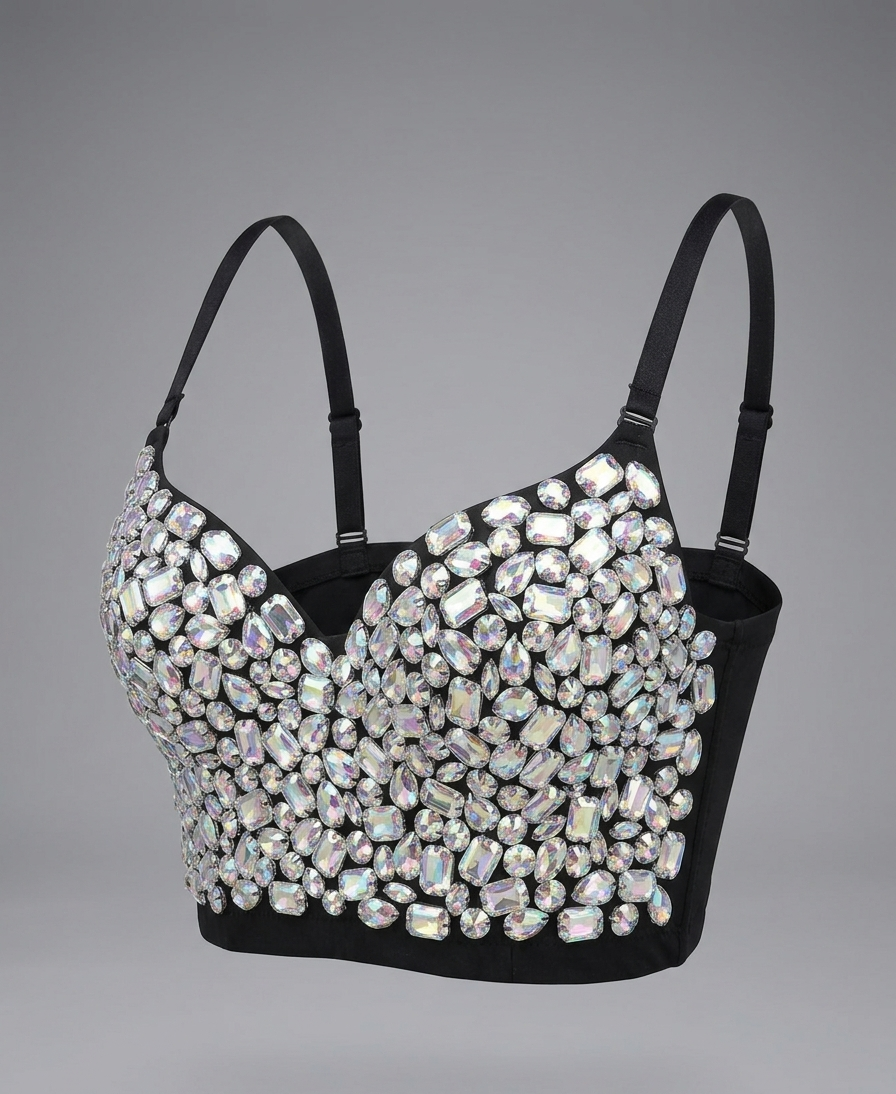 Top Corsetto Gioiello - Stile Glamour