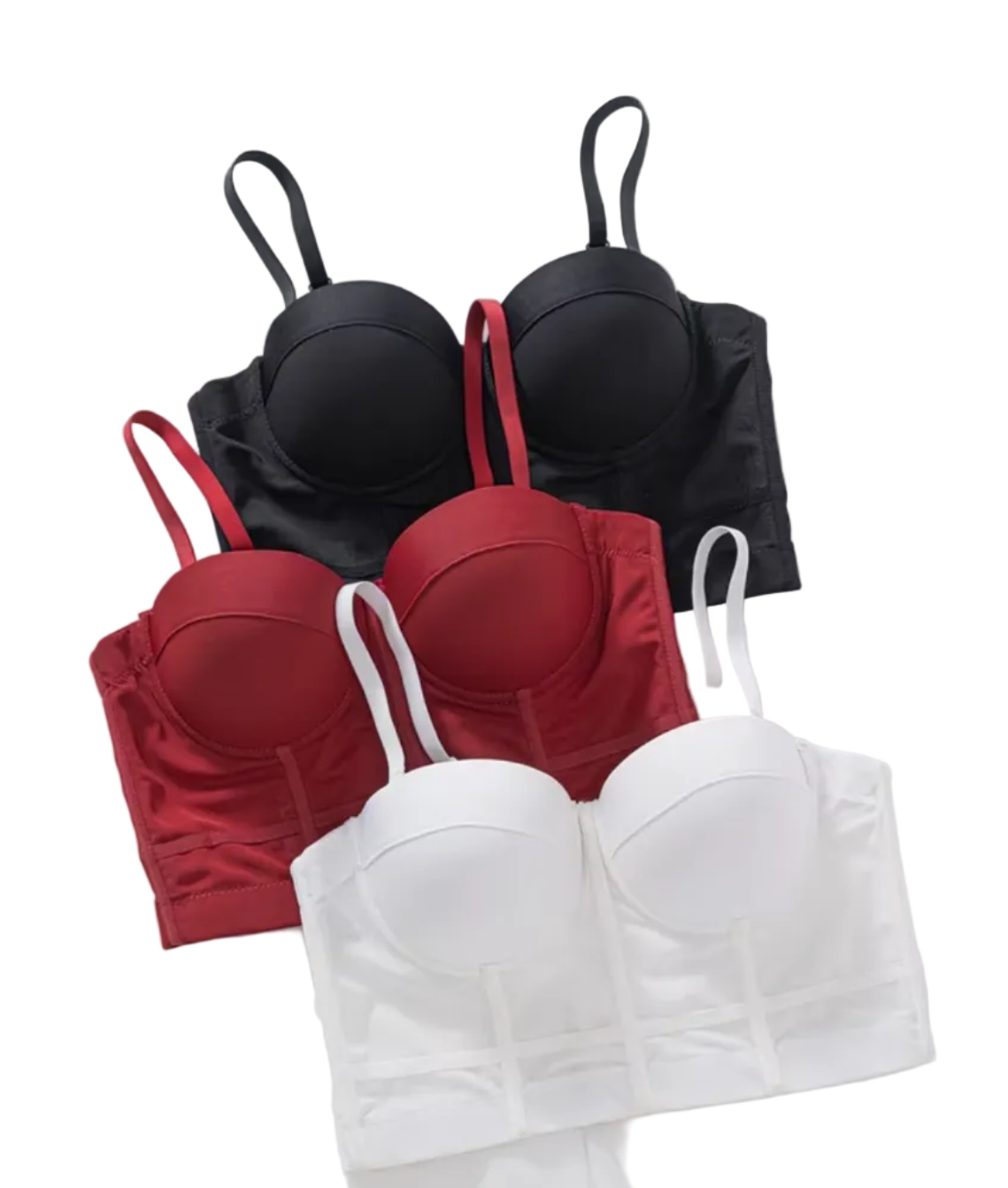 Bustier Corsetto "Essential" – Disponibile in Nero, Rosso o Bianco