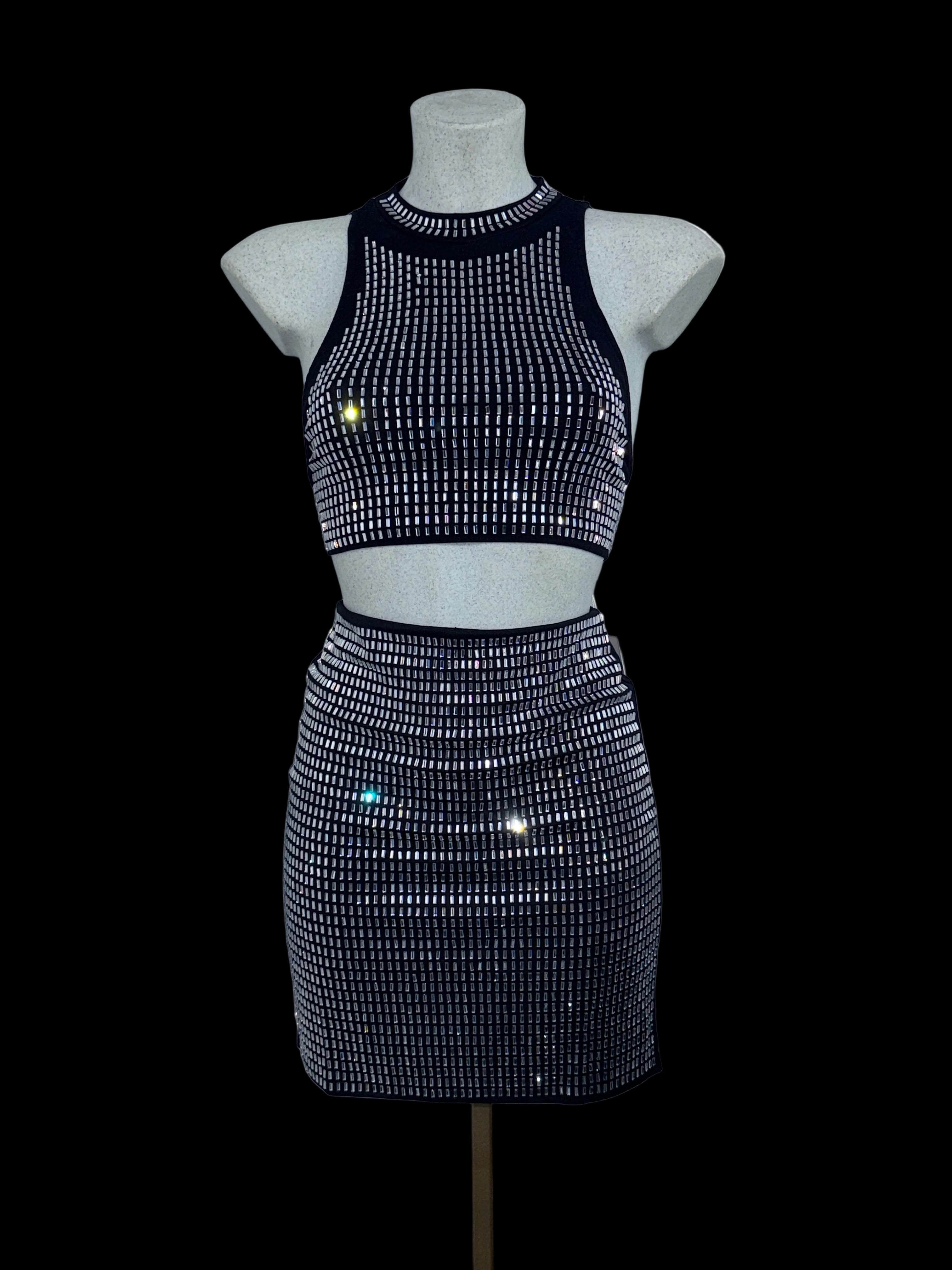 Completo Two-Piece Gioiello – Look Glamour Schiena Scoperta