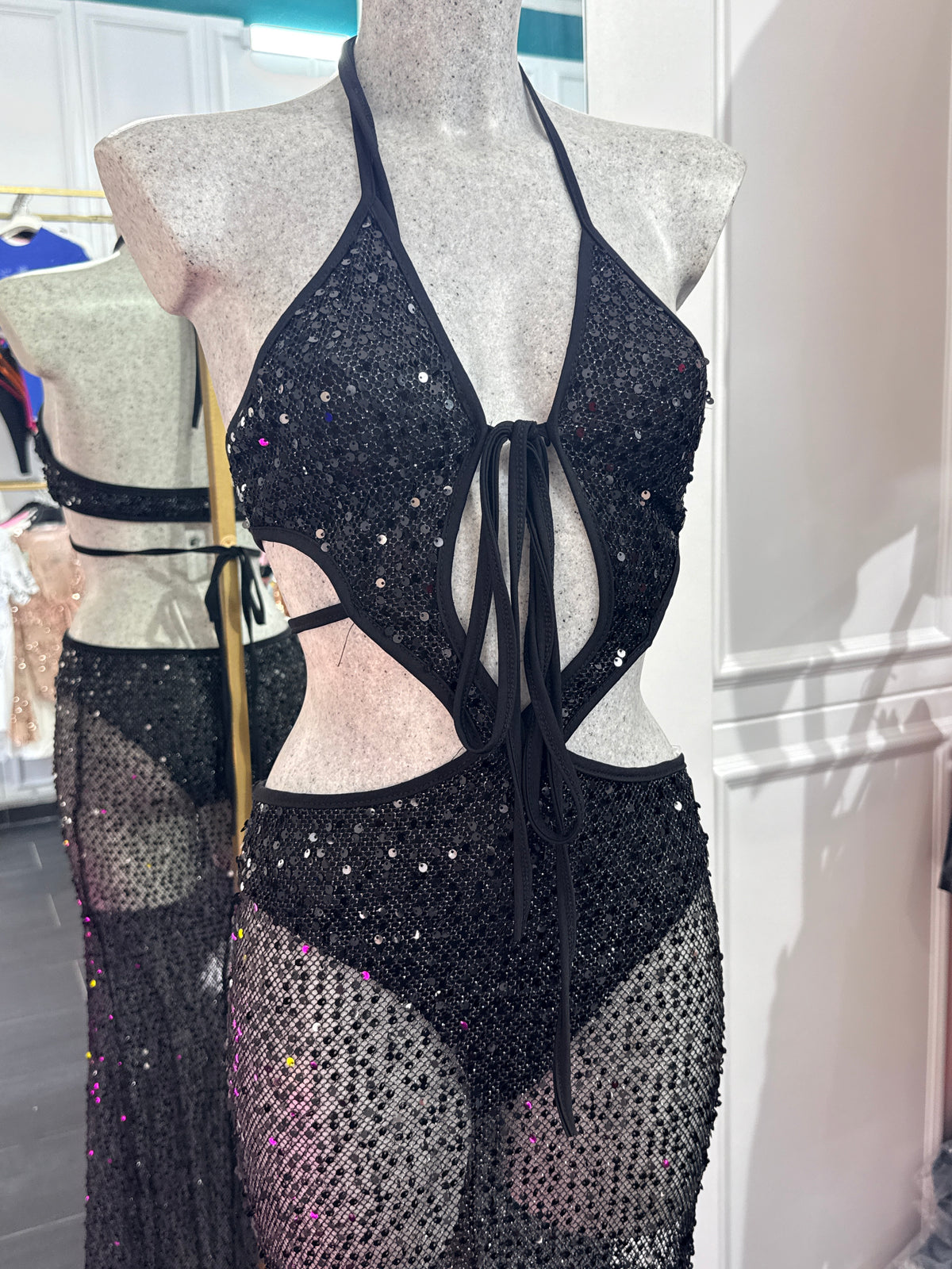 Abito Ibiza Paillettes Nero – taglia  Unica