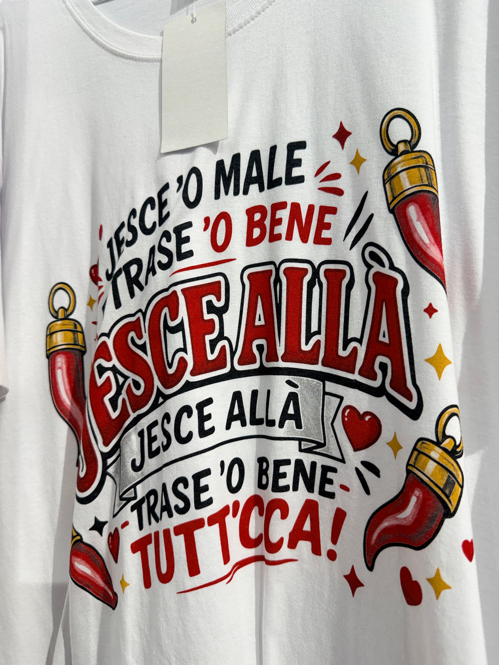 T-Shirt "Jesce 'o Male, Trase 'o Bene" – Edizione Oversize Unisex