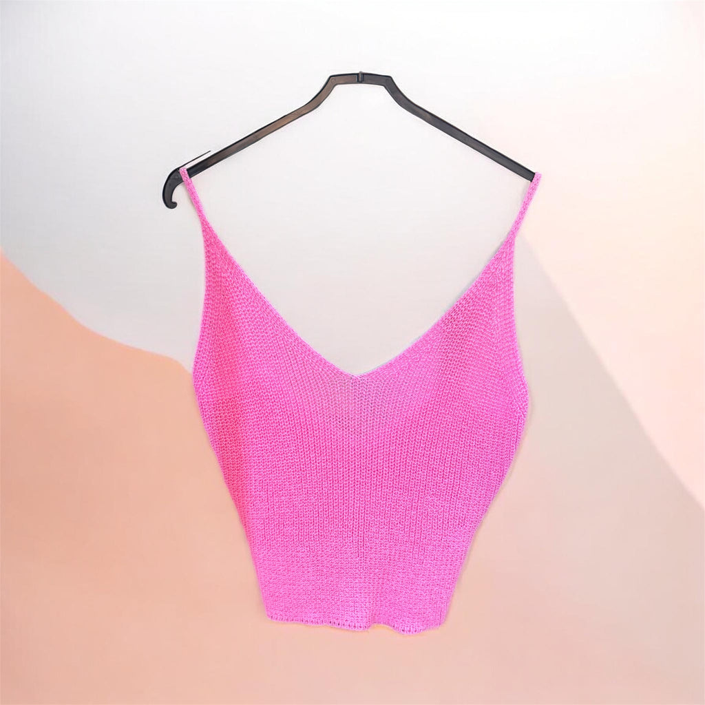 Top in Maglia Rasata con Scollo a V – Eleganza Leggera in Taglia Unica