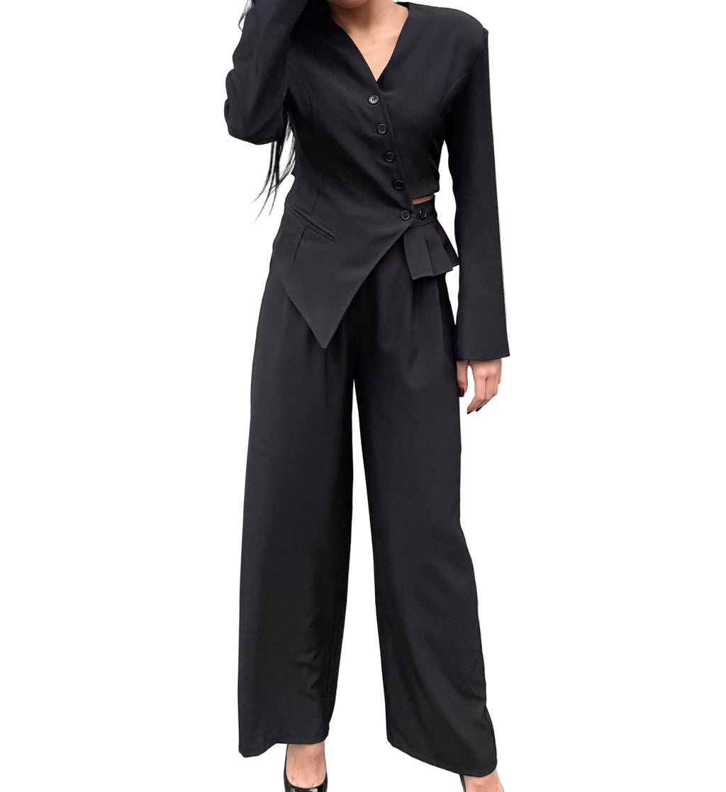 Tailleur Avant-Garde Asimmetrico – Black Editorial Set
