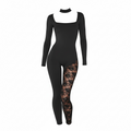 Jumpsuit Black Lace Shadow
