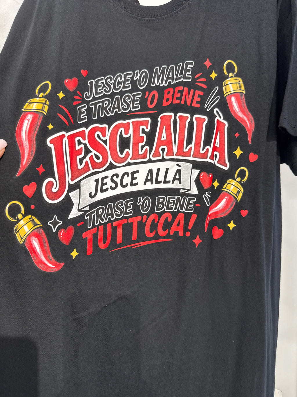 T-Shirt "Jesce 'o Male, Trase 'o Bene" – Edizione Oversize Unisex
