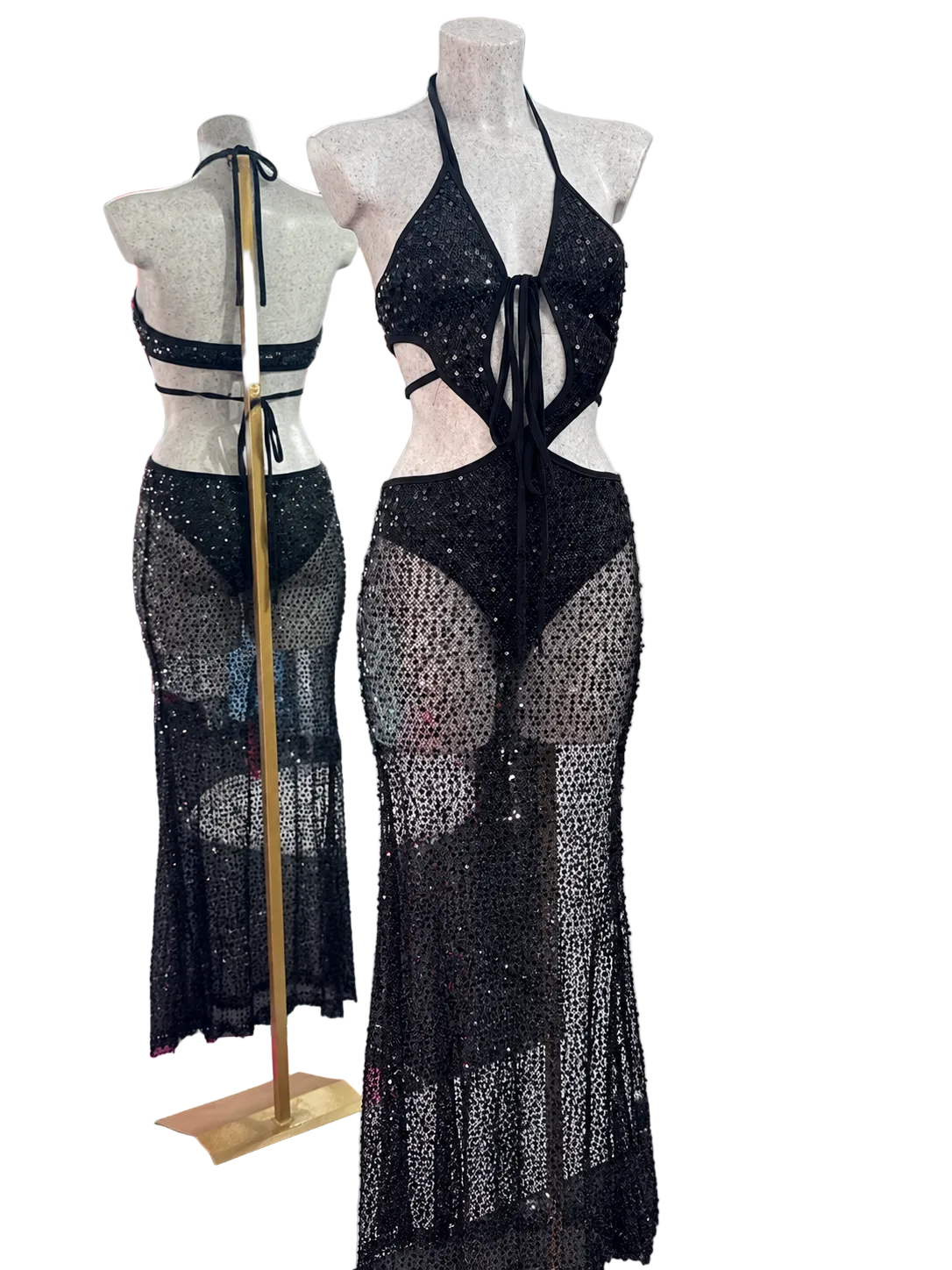 Abito Ibiza Paillettes Nero – taglia  Unica