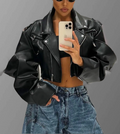 Biker Jacket "Bold Volume" in Ecopelle