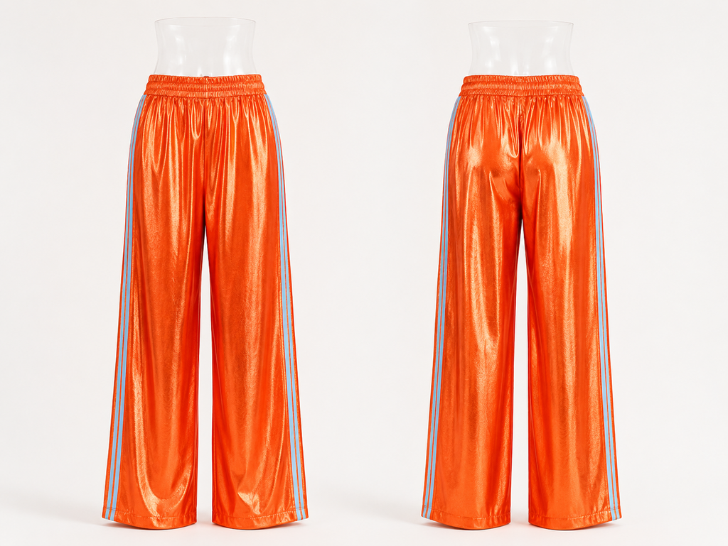 Pantalone Palazzo in Tessuto Lucido – Taglia Unica