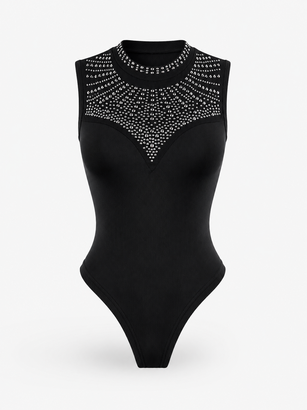 Body a Costine con Strass – Taglia Unica