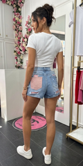 Shorts in Denim Luxury Edition – Dettagli in Strass