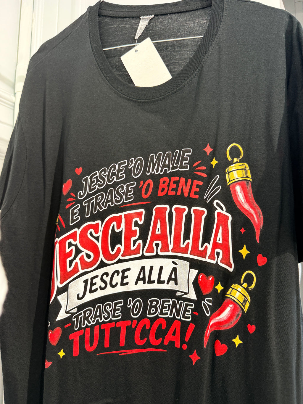 T-Shirt "Jesce 'o Male, Trase 'o Bene" – Edizione Oversize Unisex