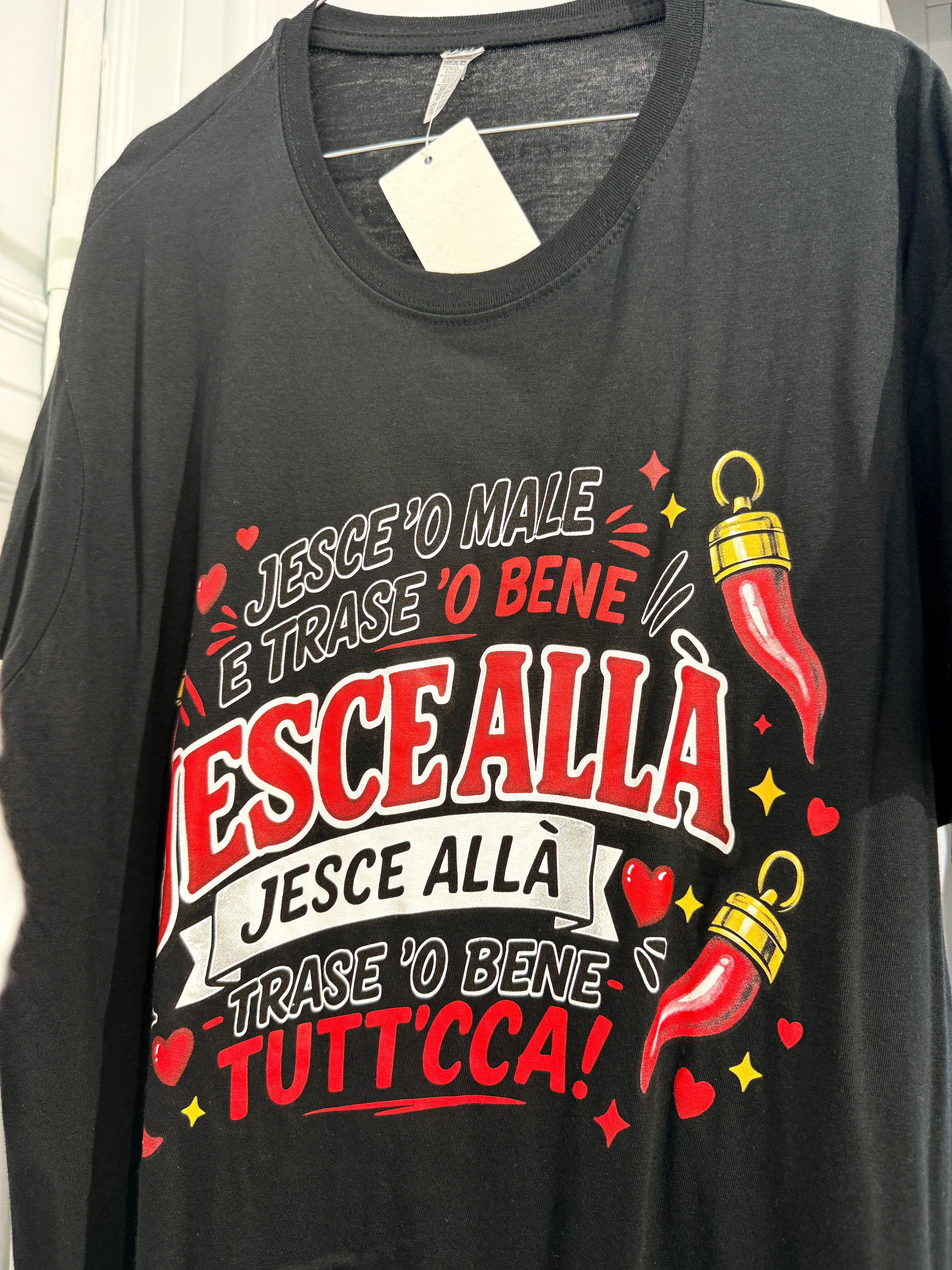 T-Shirt "Jesce 'o Male, Trase 'o Bene" – Edizione Oversize Unisex