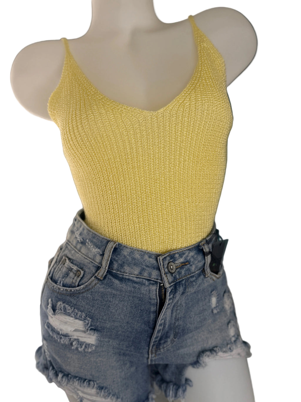 Top in Maglia Rasata con Scollo a V – Eleganza Leggera in Taglia Unica