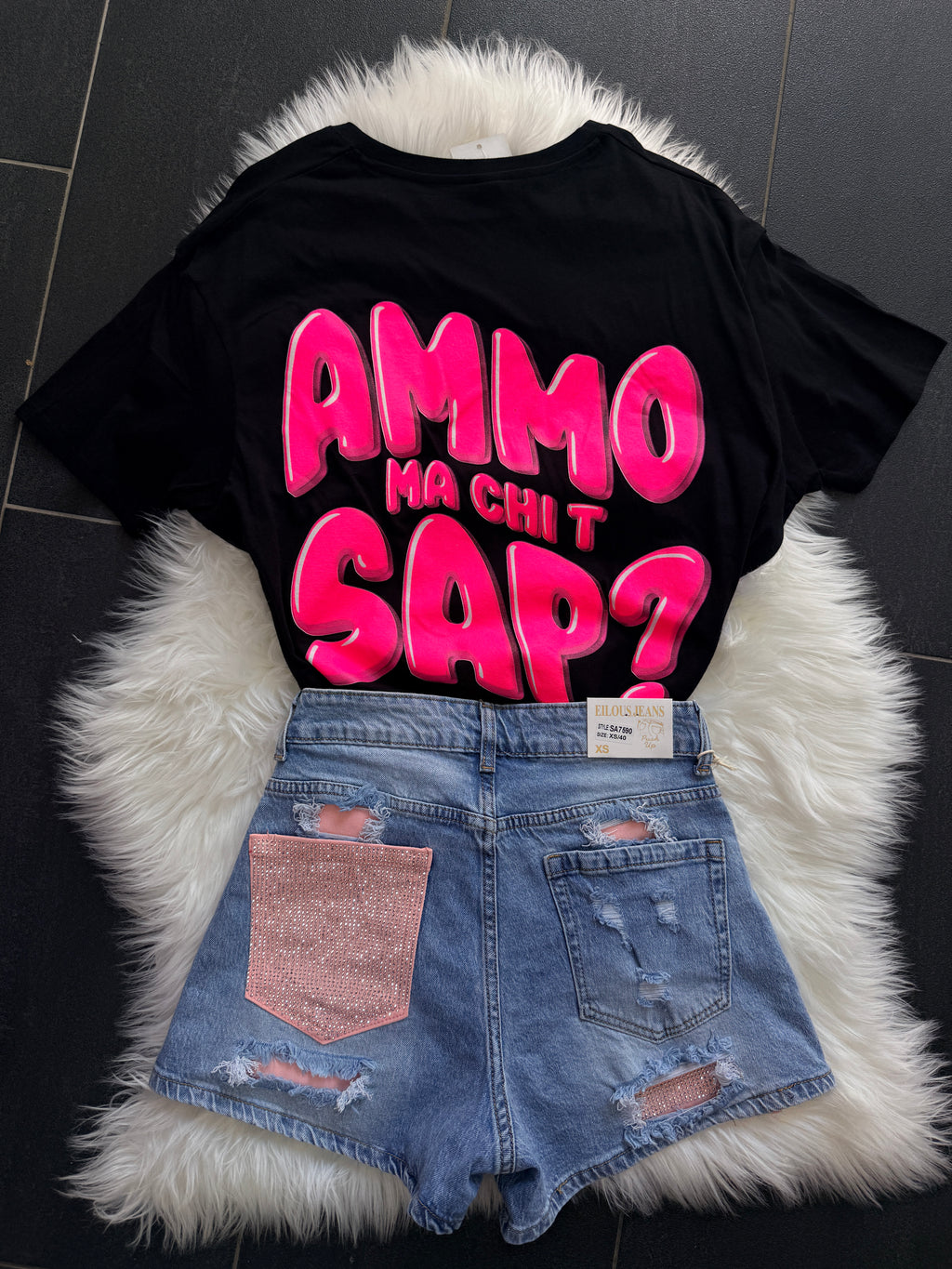 T-shirt Unisex "Ammo ha chi' sap?" – Cotone