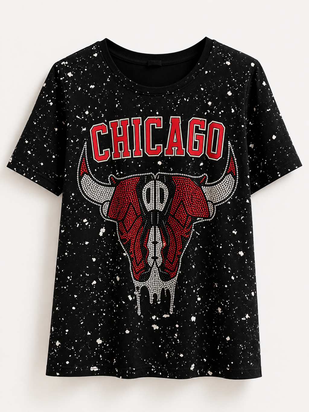 T-shirt Uomo "Chicago" con Strass