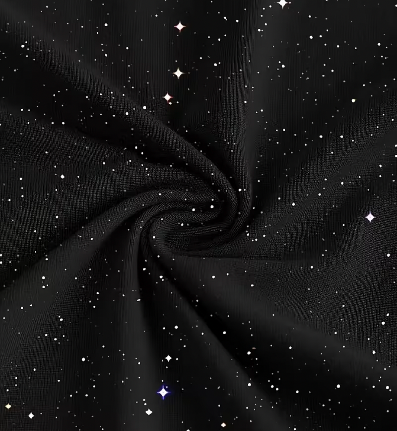 Abito Lungo Effetto Stellato con Spacco Laterale
