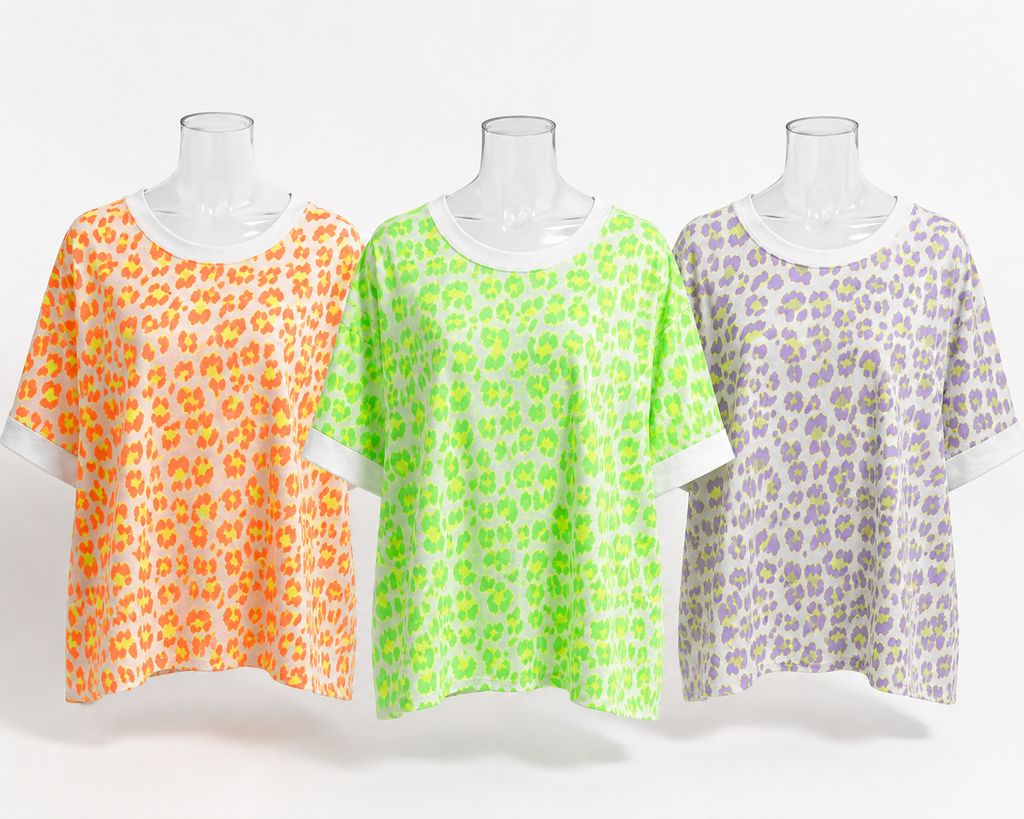 T-shirt Animalier Fluo – Taglia Unica