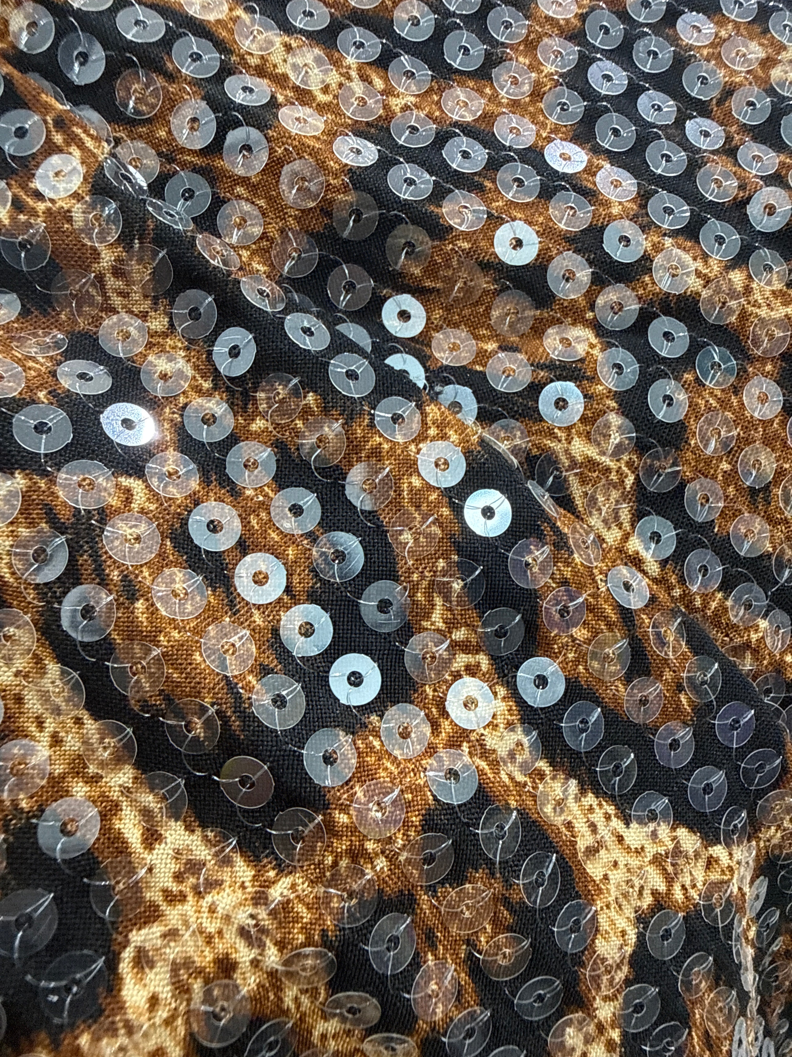 Completo Due Pezzi Animalier con Paillettes