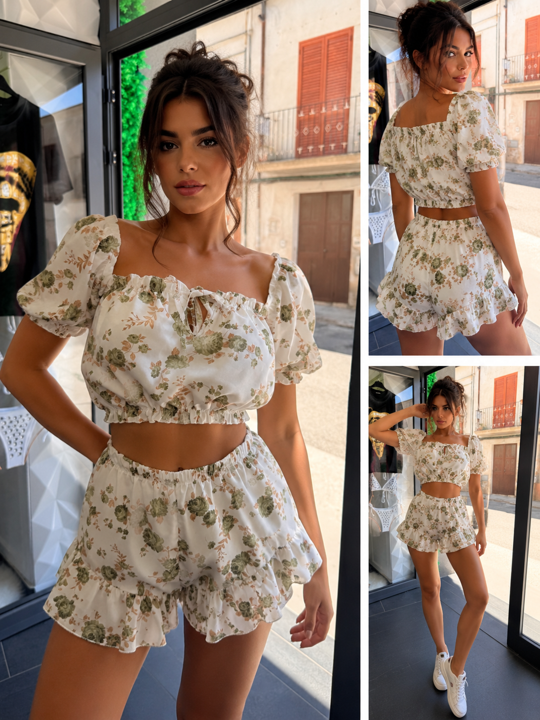 Completo Merion – Eleganza Floreale in Taglia Unica