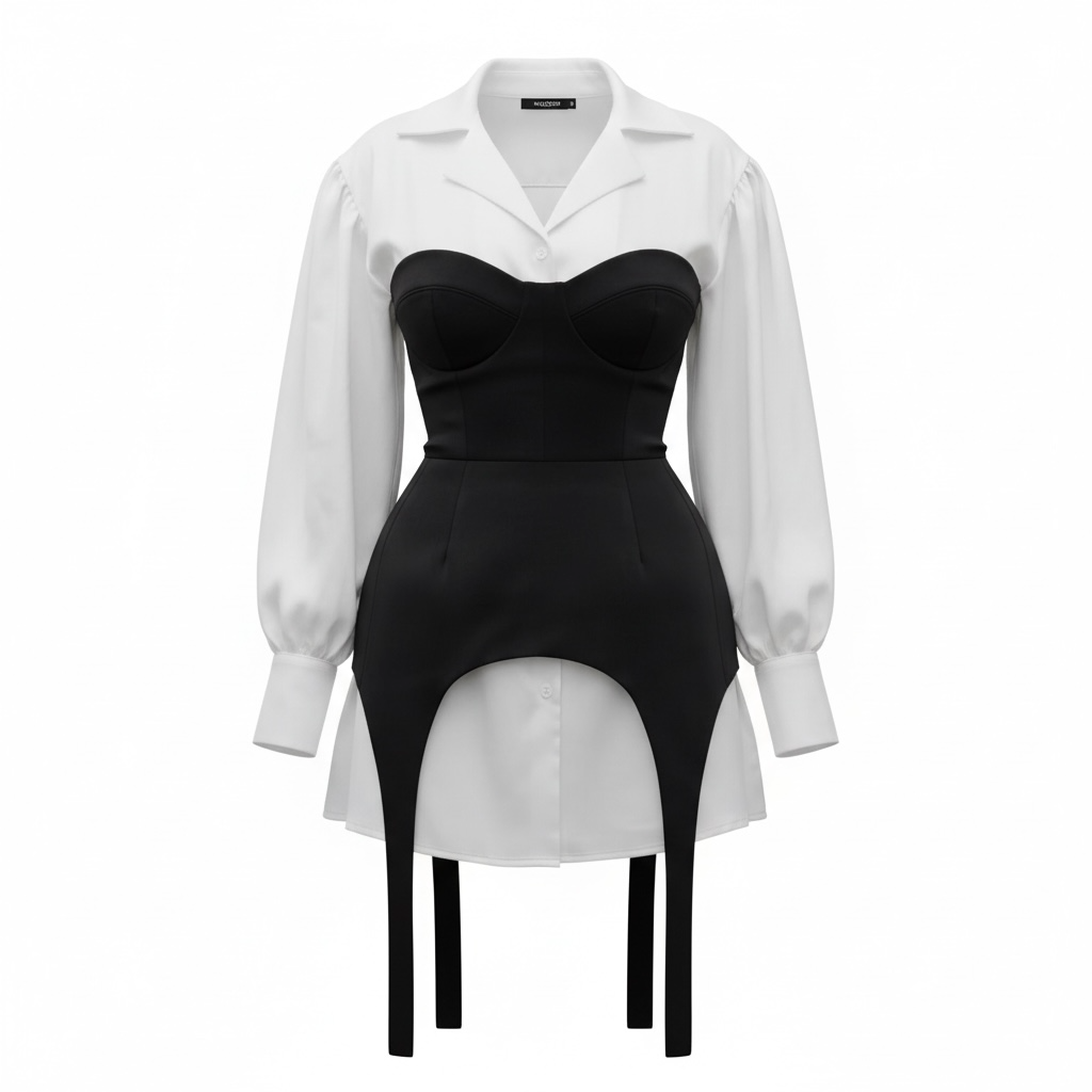 Corsetto Strutturato "Avant-Garde" con Scollo a Cuore