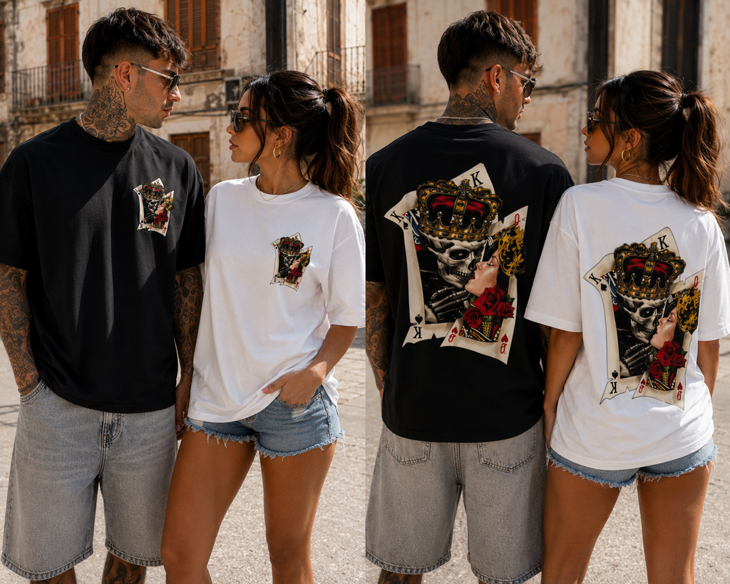 T-Shirt Oversize "King & Queen" – Urban Style & Comfort Premium